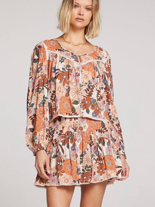 Portia Top in Multi Floral