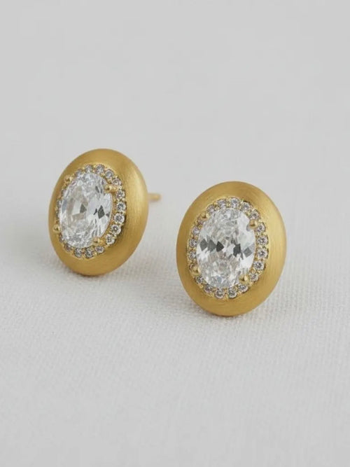 Bezel CZ Studs