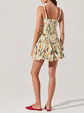 Keyla Dress in Yellow Green Floral