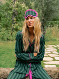 Eye Mask in Pine Stripe