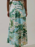 Piti Town Wrap Skirt in Aqua