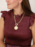 Queen Coin Toggle Necklace