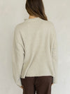 Piper Mock Neck Pullover in Beige