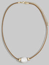 A Lady With Edge Necklace in Brown