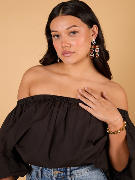 Ball Statement Bracelet in Gold