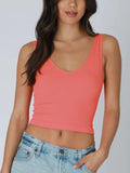 Either Way Ribbed Tank in Camellia