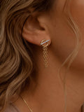 Lisle CZ Chain Drop Earrings