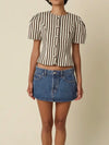 A Scoop Of Stripes Top in Brown