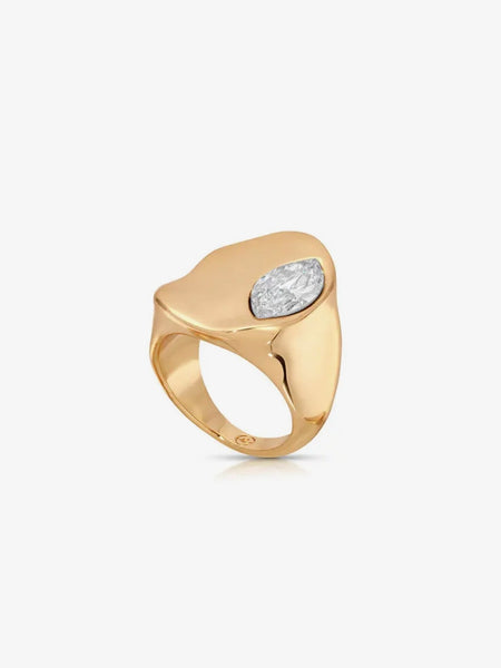 Liquid Crystal Statement Ring