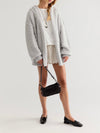 Thistle Hooded Cardi in Grey Combo