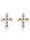 Audrey Earrings Crystal in Gold & Clear