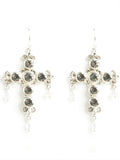 Audrey Earrings Crystal in Gold & Clear