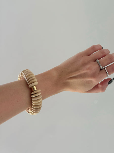 The Jules Wooden Bracelet in Light Wood