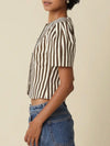 A Scoop Of Stripes Top in Brown