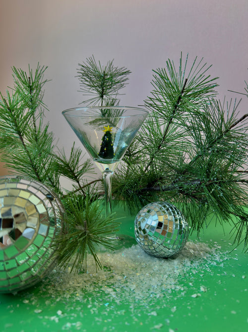 Holiday Icon Martini Glass in Christmas Tree