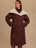 Annalise Reversible Wrap Coat in Deep Mahogany