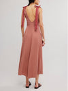 Cecelia Midi Dress in Burnt Henna Combo