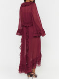 Shiloh Maxi Dress in Burgundy Knit