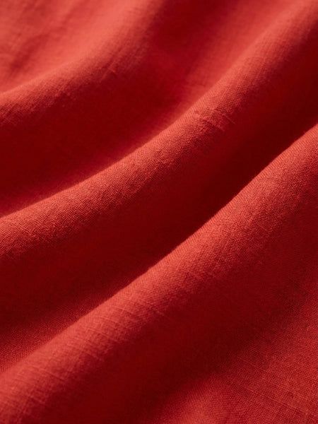 Sloane Linen Top in Chili Pepper