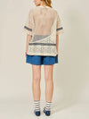 Team Player Crochet Lace Top in Natural