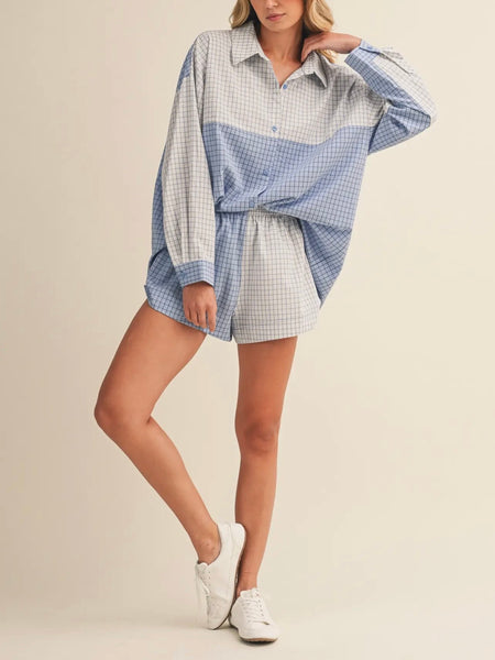 So Plaid Out Set in Blue