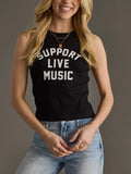 Support Live Music Tank in Black