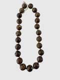 Mabry Chunky Beaded Necklace in Brown