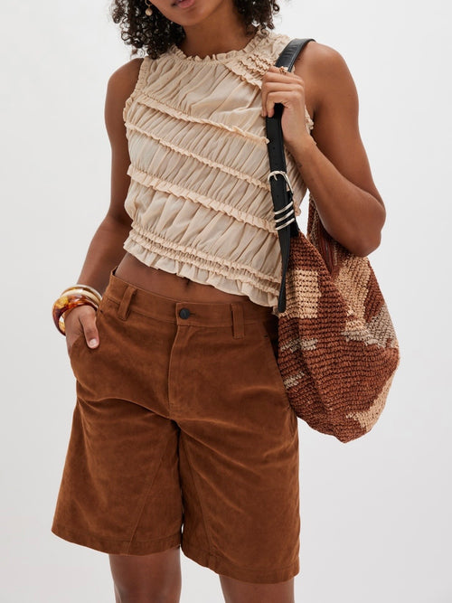 Pink Sands Smocked Top in Pink Sand