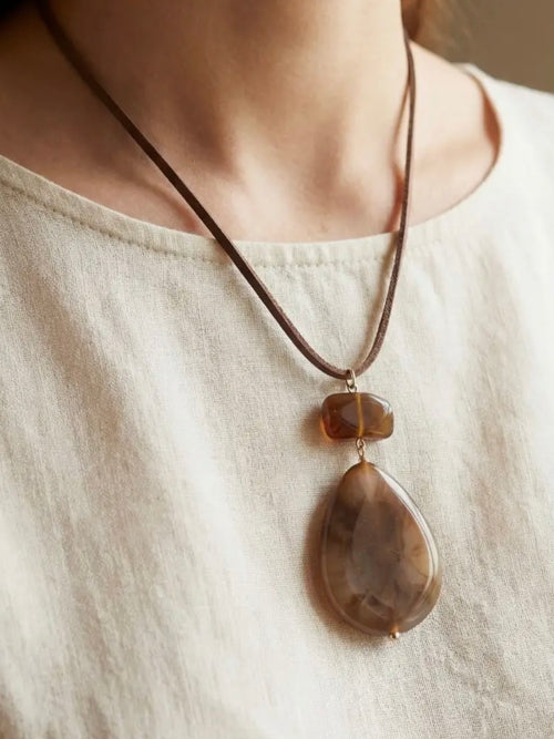 Resin Rendezvous Pendant Necklace
