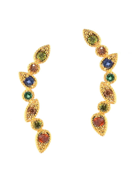 Climber Teardrop CZ Studs