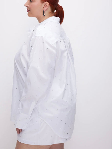Embellished Good Shirt in White