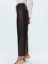 Eli Faux Leather Pant in French Roast