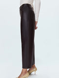 Eli Faux Leather Pant in French Roast