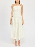 Barrett Mixed Media Dress in Ivory