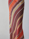 Sunset Stripe Skirt in Chocolate Rust