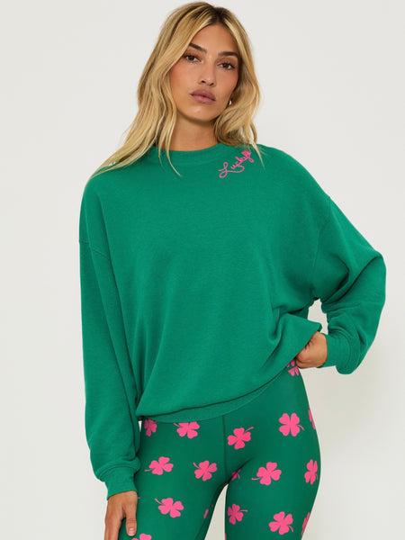 Devyn Oversized Sweatshirt in Lucky Clover