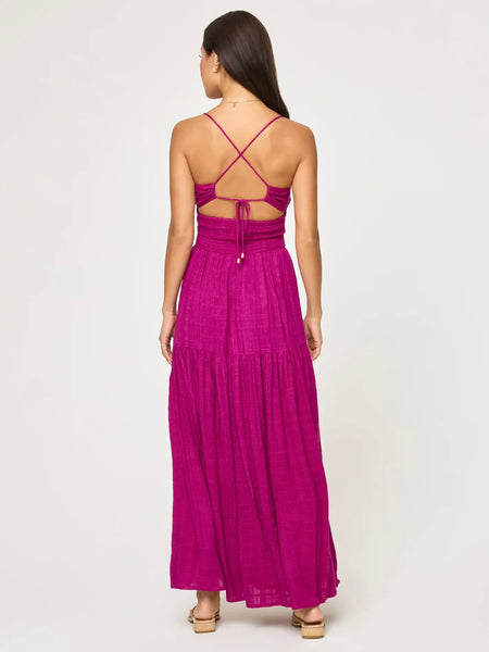 Calla Dress in Berry