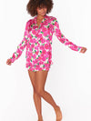 Early Riser PJ Set in Pink Floral Soiree Silky