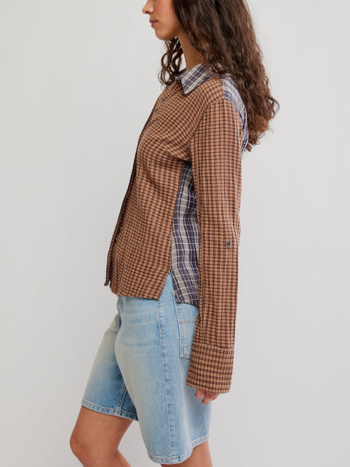 Benny Slim Plaid in Brown Combo