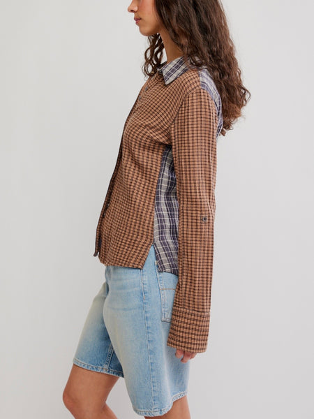 Benny Slim Plaid in Brown Combo