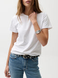 Alba Baby Tee in Le Blanc