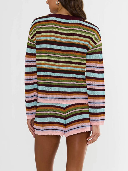 Beach Sweater in Paradise Stripe