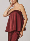 Oh So Sleek Strapless Top in Wine