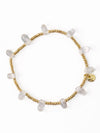 Hope Stretch Bracelet in Clear Glass