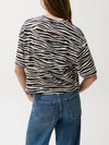 Mae Cropped Tee in Zebra