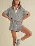 Step Into Stripes Set in White