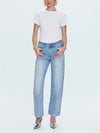 Lexi Mid Rise Bowed Jean in Aries