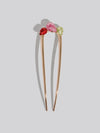 Holiday Gemstone French Hair Pin