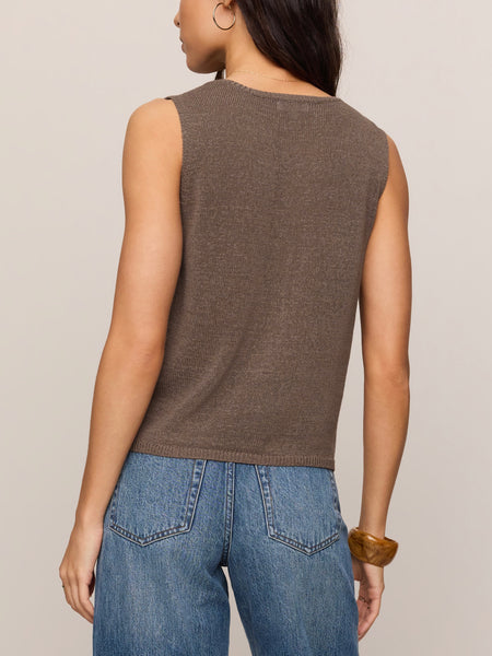Syd Sweater Vest in Pebble Coast