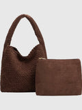 Johanna Woven Shoulder Bag in Tobacco